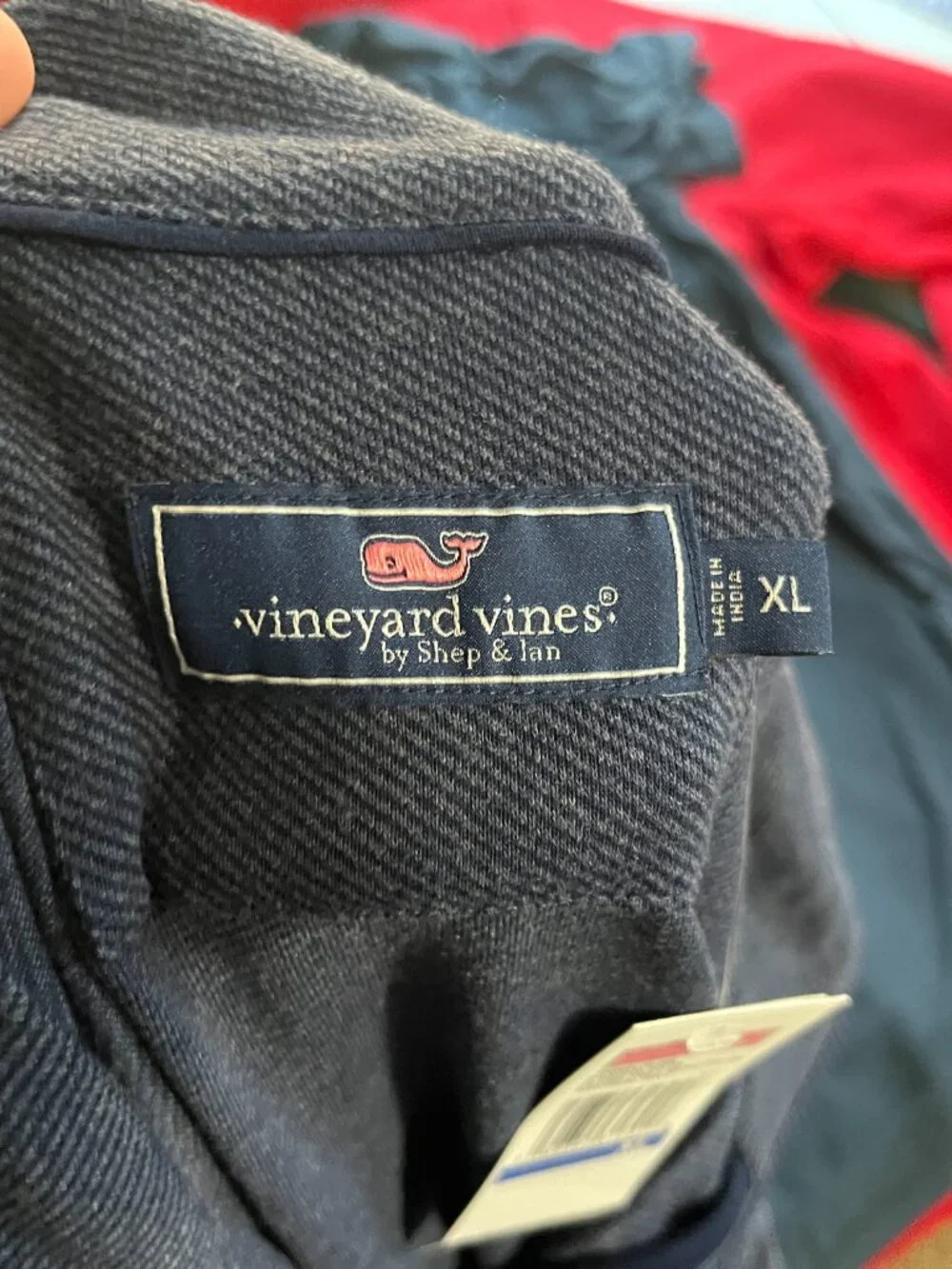 🐳 NWT Vineyard Vines Men's Dark Blue 1/4 Zip Pullover Sweater XL ⭐